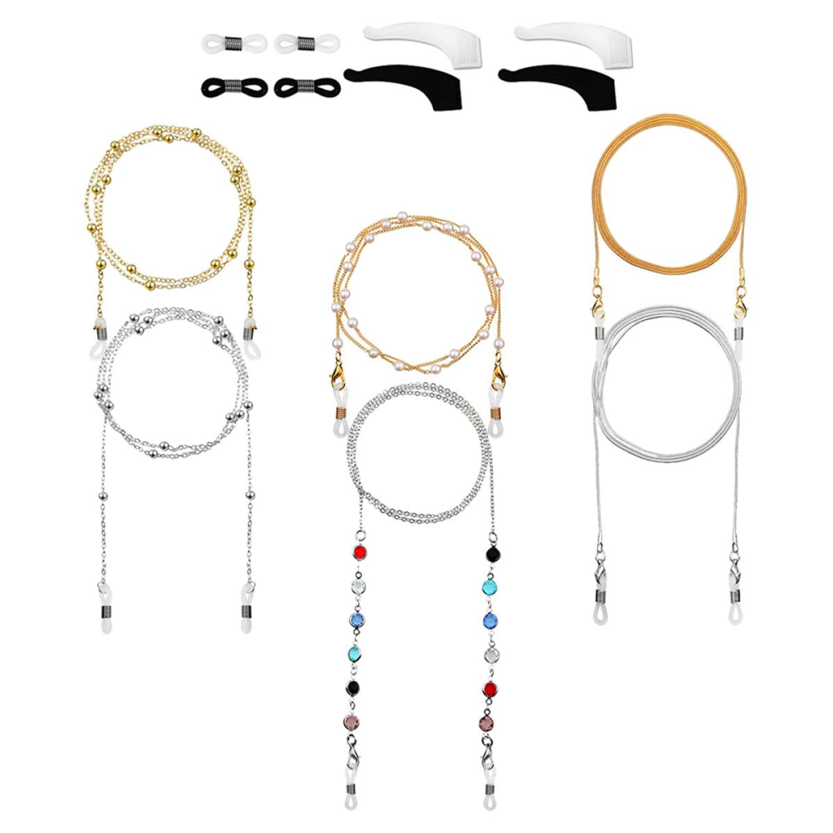VALICLUD Cadena De Máscara De Cadena Para Gafas Cordones Para Anteojos Anti-perdida Gafas De Sol Negras Gafas De Sol De Moda Cadenas De Anteojos Cuerdas Para Gafas Creativas Cobre