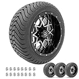 ProFormX Chaos 12' Golf Cart Wheels and Tires Combo Package - Set of Four 215/35-12 Mamba Street...