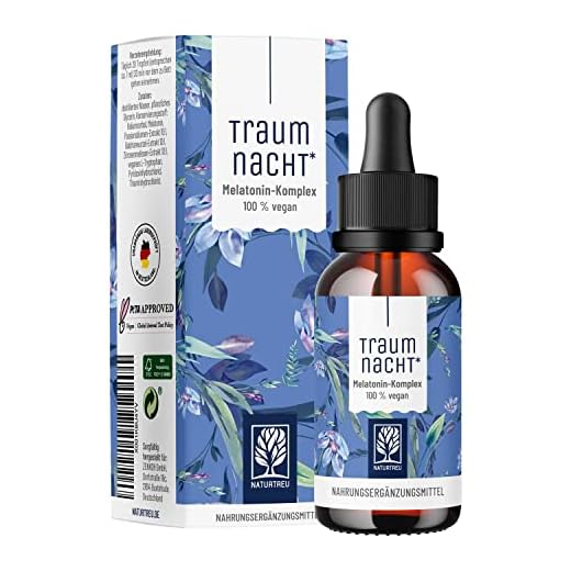 NATURTREU® Traumnacht Melatonin Tropfen 50ml - Alternative zu Melatonin Einschlafspray o. Melatonin Tabletten mit Baldrian, Passionsblume, Zitronenmelisse Einschlafhilfe Erwachsene bei Jetlag*