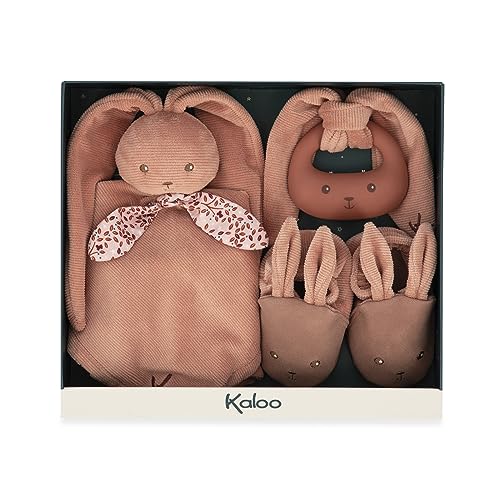 Kaloo, Lapinoo, Newborn Gift Set, Terracotta Colour, 3 Baby Accessories, Baby’s Comforter + Teething Ring + Booties, 11 cm - Image 2