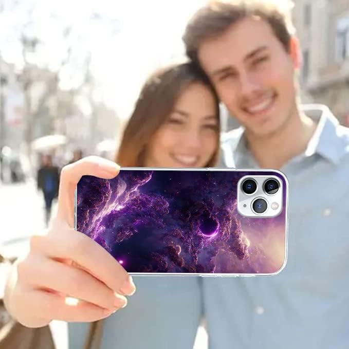 Miniatura 3 de Funda compatible con iPhone 12iPhone 12 Pro Funda estética Galaxy Beautiful Purple Space Design Case Soft TPU Slim Funda protectora de regalo para