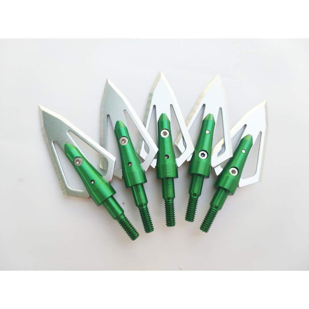 SHARROW 12pcs Pointe de Flèche 2 Lames 100Grains Têtes de Flèche à Lame avec Broadheads Box pour Flèches d'arbalète et de Carbone - 5