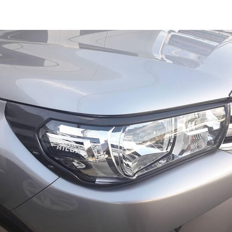 Cubierta negra for faros delanteros Hilux Revo Rocco accesorios 2015-2020 4