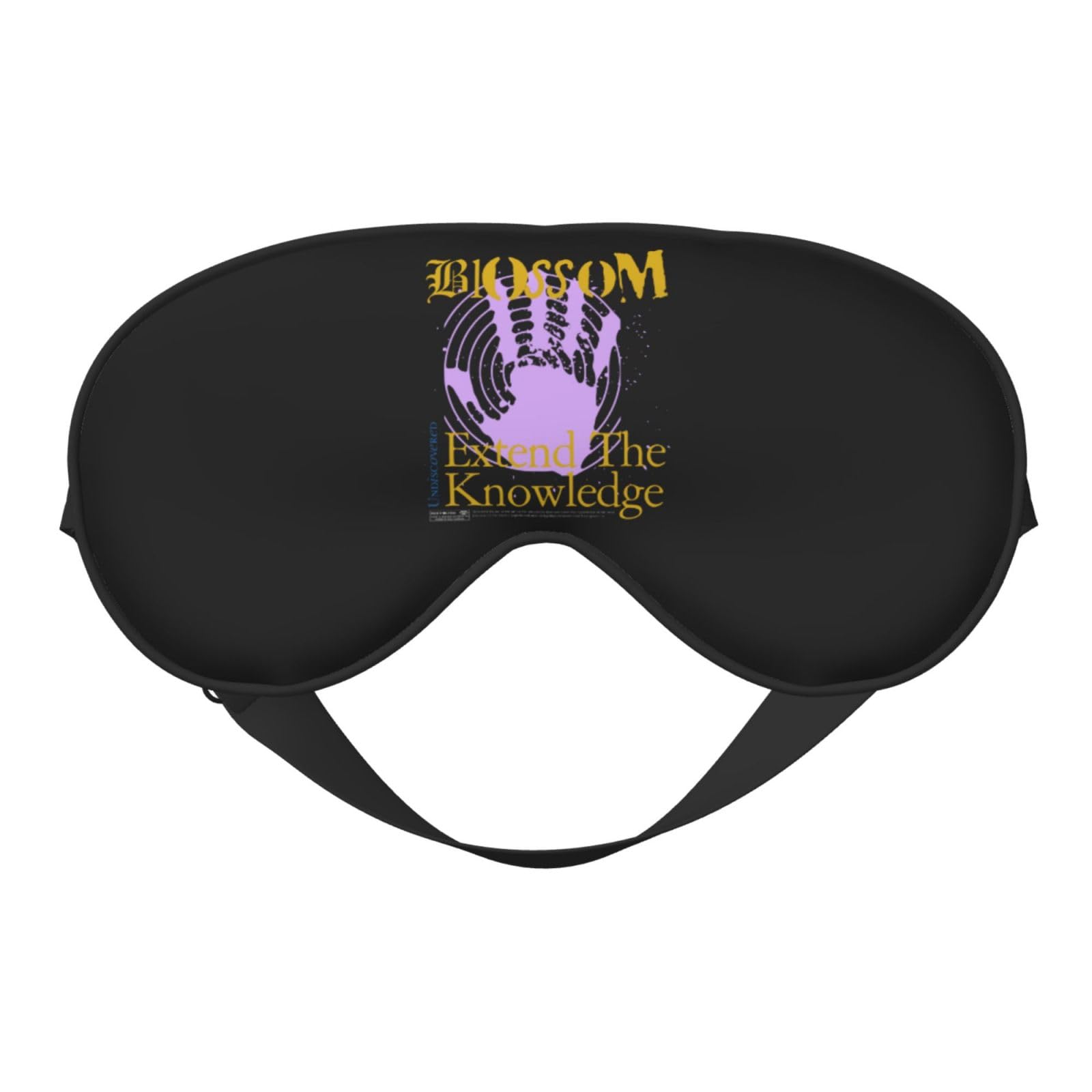 Blosom Extend The Knowledge Sleep Mask for Women Men Adjustable Eye Shade Cover for Travel Yoga Nap