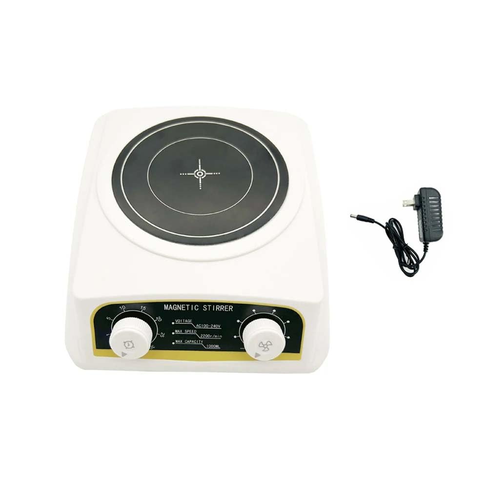 iDili 0-2200RPM Mini Magnetic Stirrer, Laboratory Timing Speed Adjustable Electric Mixer Desktop Paint Mixing Machine Capacity 1000mL