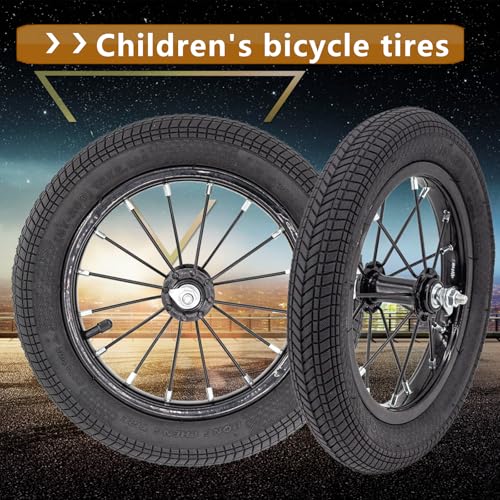 EIRONA 12" Kids Bike Front Wheel Replacement &ndash; Solid Rubber Tire & Inner Tube (Not for Huffy Bikes)