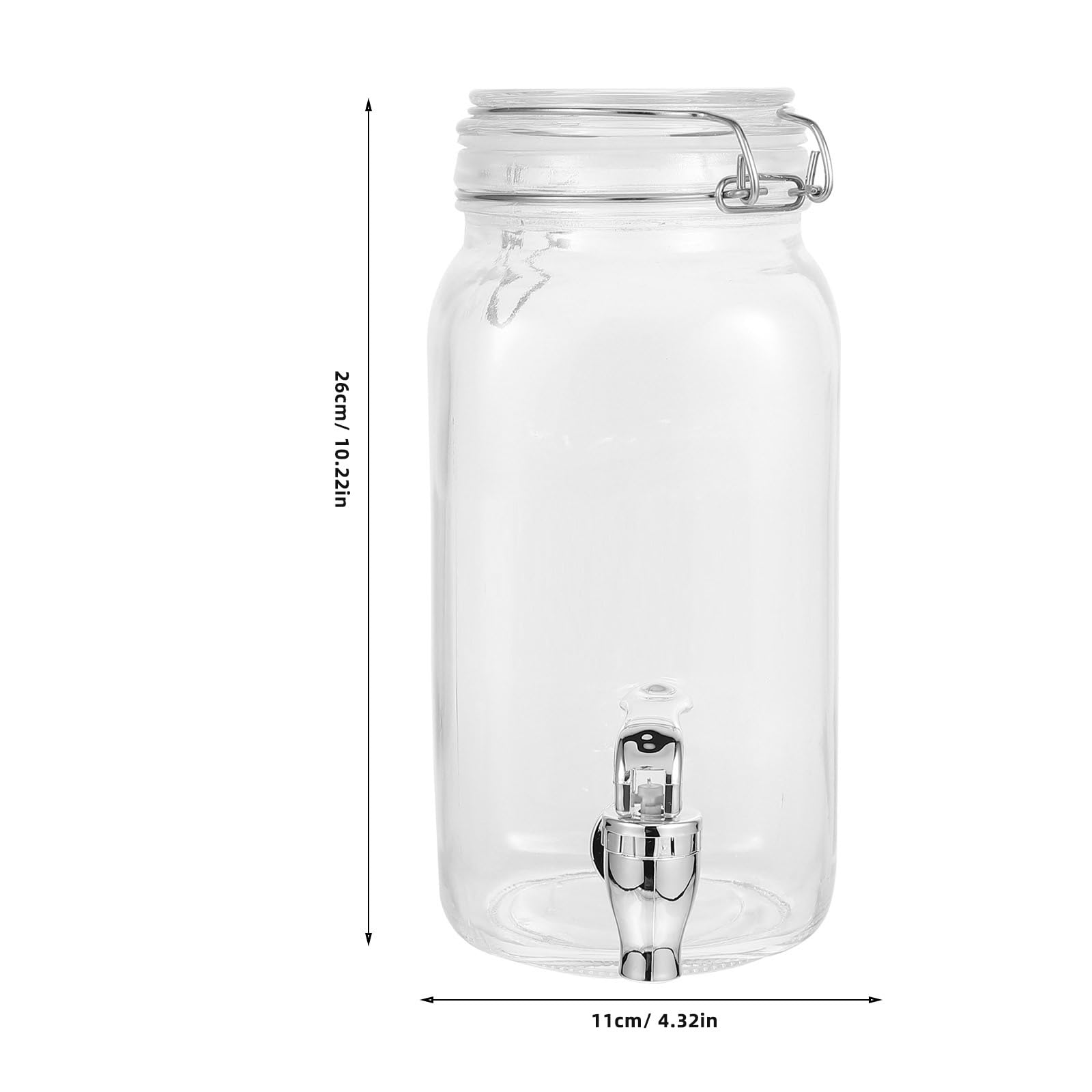 Dispensador de bebidas de vidrio con grifo, dispensador de bebidas frías para nevera, jugo, té helado, cóctel, picnic, barbacoa, fiestas, mostrador
