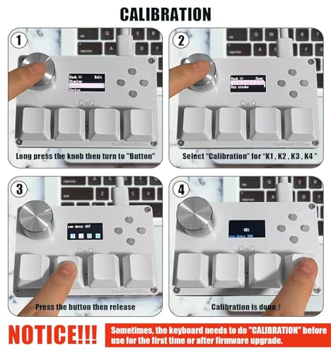 Image of BTXETUEL SayoDevice O3C++ OSU Keyboard Rapid Trigger Hall Switches Magnetic Linear Switches Keyboard with Knob and Screen,Copy Paste,Shotcut,Macro Hotswap Mini Keypad (White)