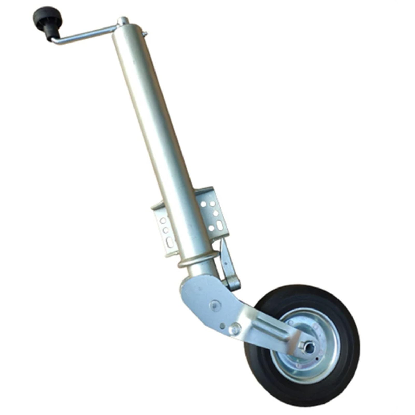 Podnośnik samochodowy z kółkiem do przyczepy, wytrzymały, przykręcany podnośnik obrotowy, automatyczne koło podporowe, średnica rury 60 mm, 440 kg, jockey 8"