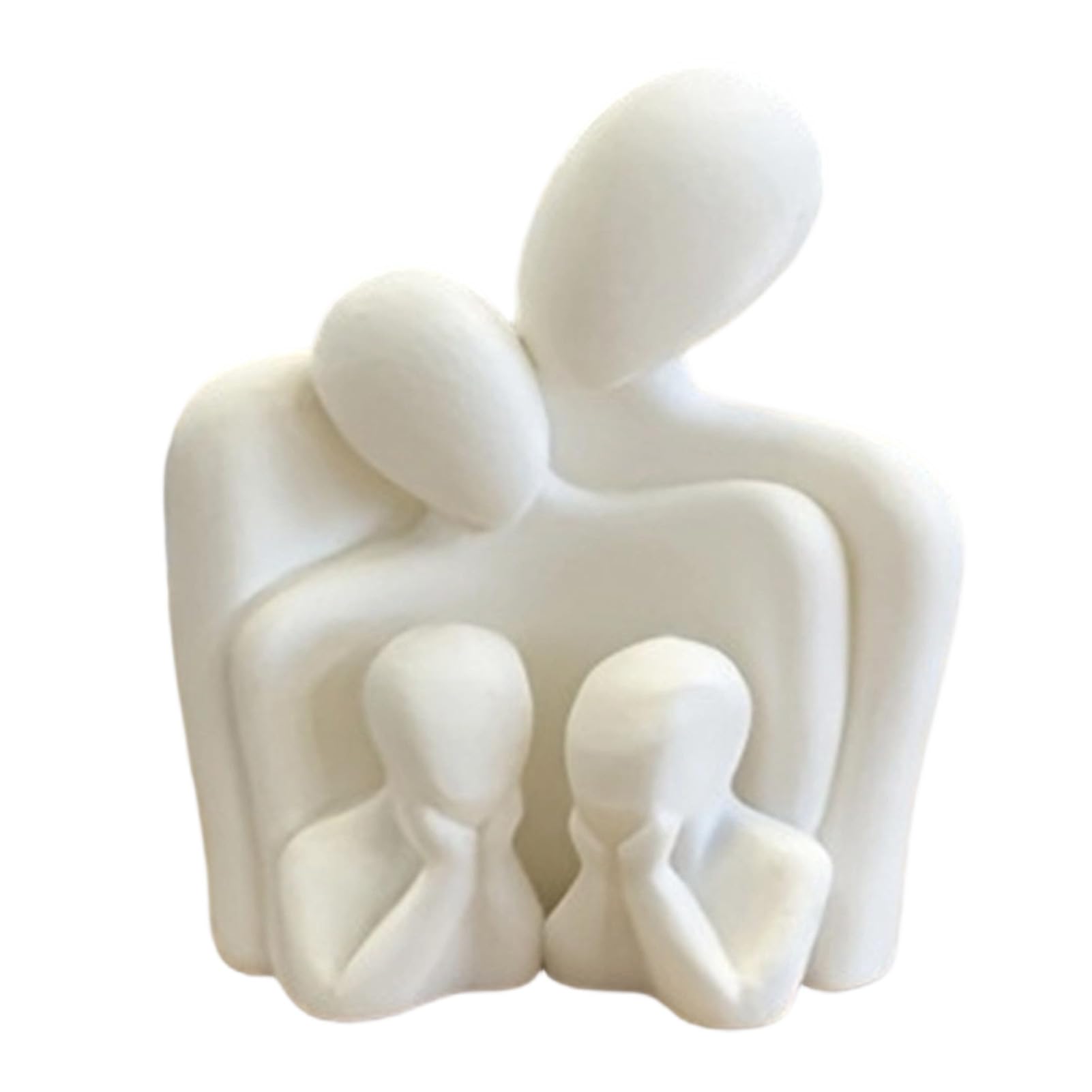 Glifora Family of 4 Sculpture - Abstract 4 Persons Family Figurine, Modern Minimalist Home Statue for Office, Living Room, Bookshelf, Mantel, TV Cabinets and Table Decor