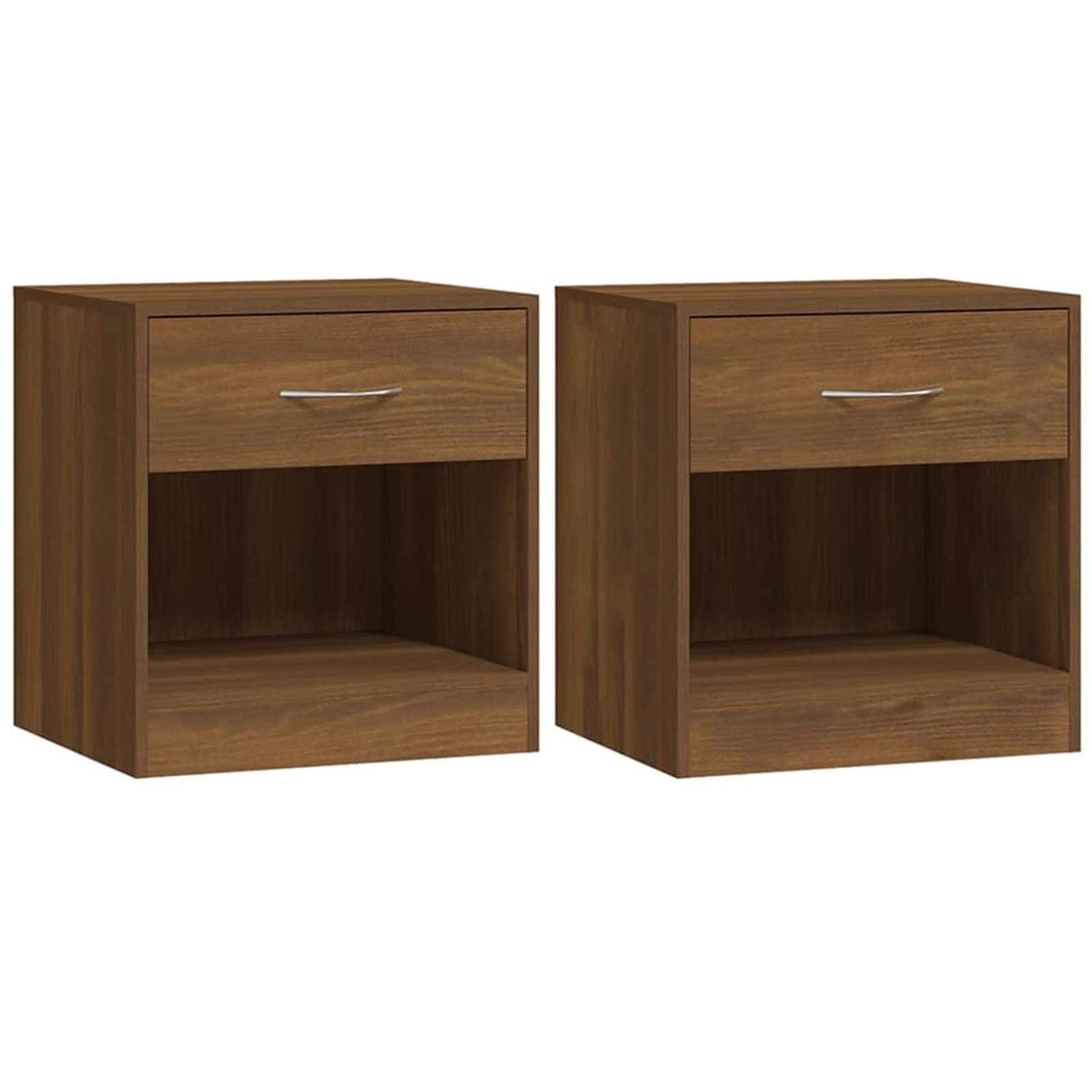 LAPOOH Comodini 2 pezzi con cassetto marrone rovere, comodini, comodini, comodini per soggiorno, camera da letto - 342588
