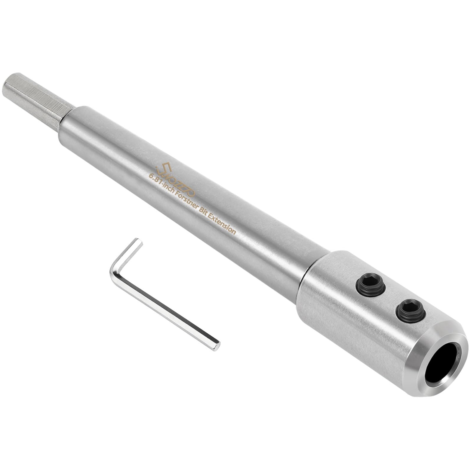 Swozzto 6.81" Forstner Bit Extension with Anti-Slip Design,Adding Over 5.64" Drilling Depth to Forstner Bit,Suitable for Process Wooden Furniture,