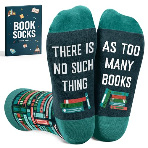 Book Lovers Gifts - Perfect Gifts for Book Lovers Reading Socks For Readers and Bookworms Ideal Presents for Readers Funny Women Socks - Soft and Warm Material