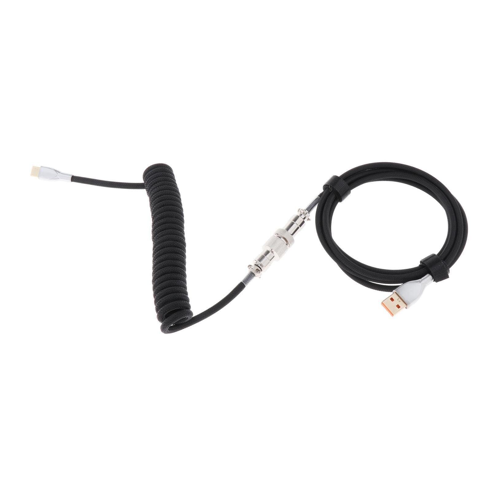 Lyla 1.8M Coiled Cable Wire Mini Micro USB for Mechanical Keyboard Game Console Black (B0BM9YPJ27) Amazon Price History, Amazon Price Tracker
