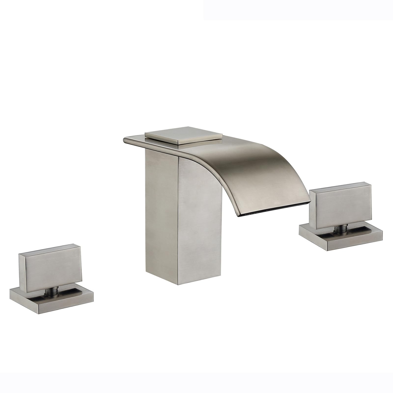 ANVLOJRIH Bathroom Sink Taps Basin Mixer Tap Bathroom Faucets Waterfall Brushed Basin Taps Basin Tap Cold Hot Water