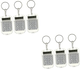 TEHAUX 6 Peças Chaveiro Calculadora Calculadora De Aniversário Chaveiro Calculadora Eletrônica Calculadora Fofa Pequena Calculadora Bolsa Bolsa Encantos Crianças Chaveiro Clamshell