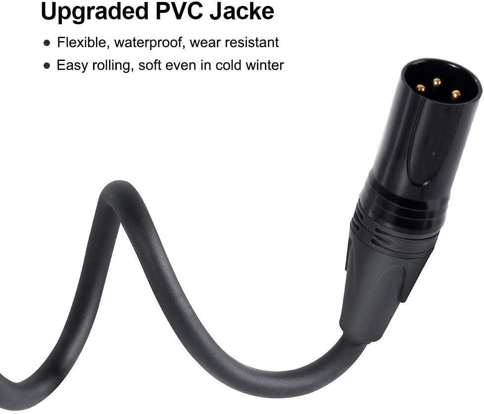 Image of DEVICE OF URBAN INFOTECH Male to Female XLR Cable for Condenser Microphone Balanced 3 Pin Copper Coated Mic Cord for Studio Amplifier Mixer DJ Premier Stage Performance (10)