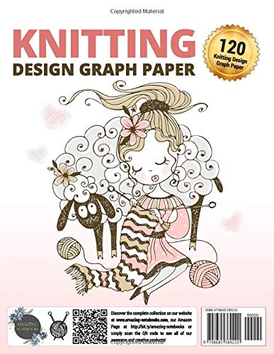 Knitting Design Graph Paper: Premium 4:5 Ratio Blank Knitter's Notebook - Image 2