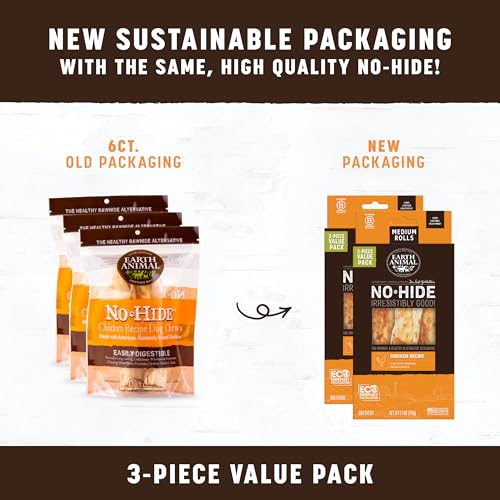 Earth-Animal-No-Hide-Medium-Chicken-Flavored-Natural-Rawhide-Free-Dog-Chews-Long-Lasting-Chew-Sticks-Treats-for-Large-Dogs-Great-for-Aggressive-Chewers-3-Pack Earth Animal No Hide Medium Chicken Flavored Natural Rawhide Free Dog Chews Long Lasting Chew Sticks Treats for Large Dogs Great for Aggressive Chewers 3 Pack