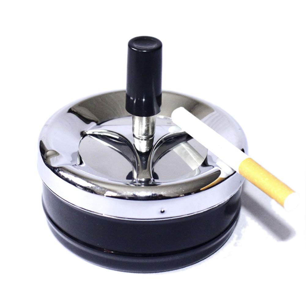 Amazon.com: Teensery Round Push Down with Spinning Ashtray Cigarette  Ashtray for Indoor or Outdoor Use Ash Tray for Home Office, Black : Home &  Kitchen