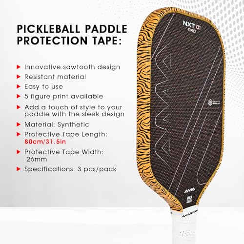Cinta de borde de pickleball flexible para proteger palas curvadas sin dejar arrugas 4