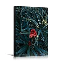 Canvas Wall Art Red Fields Bohemian Colorful Floral Group Multicolor Photography - 12x18 inches