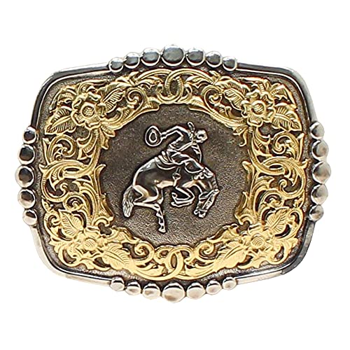 4 1/2 in X 3 1/4 in Crumrine Western Mens Belt Buckle Bucking Bronco