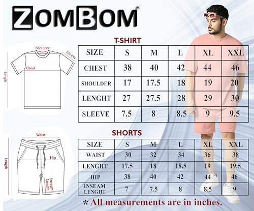 Image of Zombom Combo of Men's Night Suit | Men's Co-ord Set | Lounge-wear Nightdress Pajama Set | Summer Night Wear | Solid Plain Casual Pajama Shorts Set | Beach Wear Pack of 2