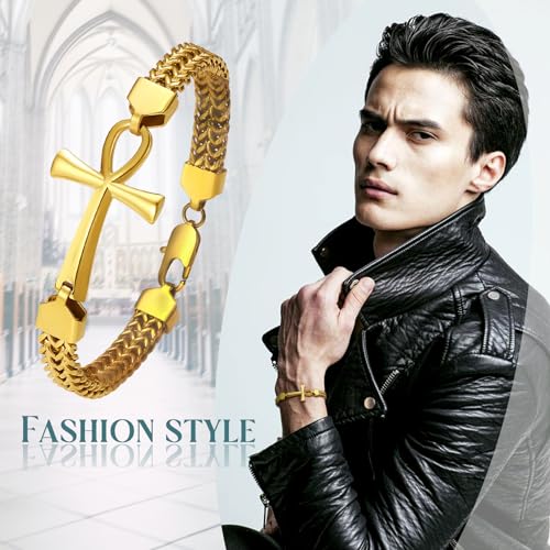 Pulsera Ankh de Acero para Hombre OIDEA miniatura 6