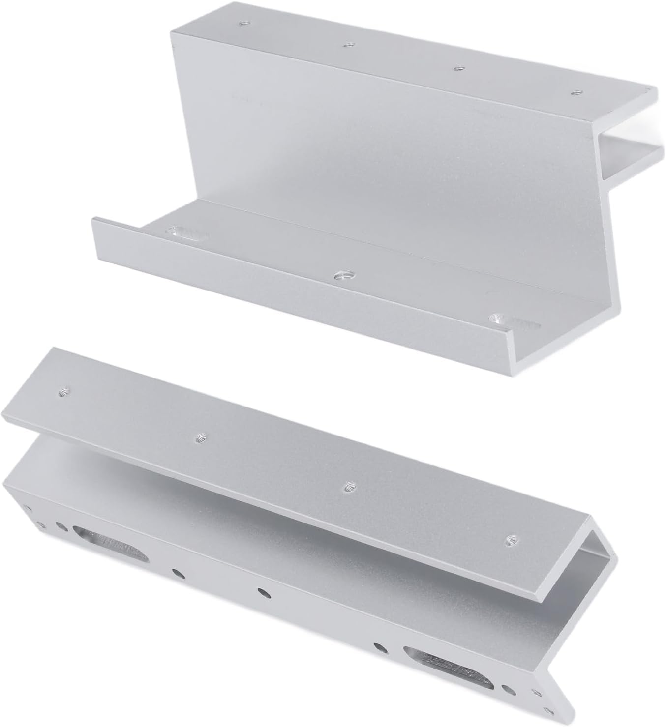 Electric Magnetic Lock Bracket Sturdy with Matte Finish for Single Door Access Control, Ideal for Homes and Offices, Aluminum Alloy, 2 Brackets