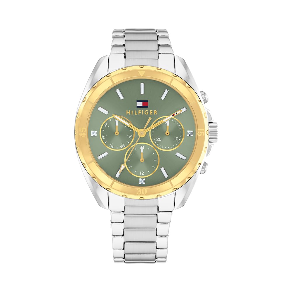 Tommy Hilfiger Analogue Multifunction Quartz Watch for Women with Stainless Steel Bracelets