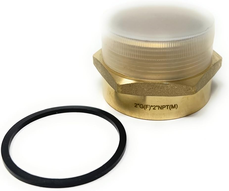 G Thread (Metric BSPP) Female to NPT Thread Male Pipe Fitting Adapter - Lead-Free Adapter (2 inch)
