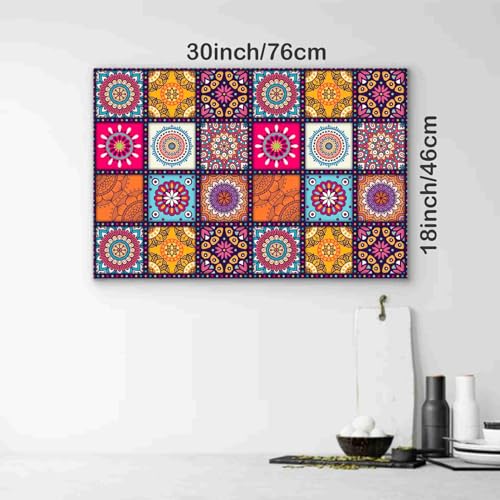 Waterproof Self Adhesive Peel Off Easy Clean Beautiful Kitchen Wall Tiles Sticker Size - 30x18.3inch Material - Vinyl (Pack of 1)