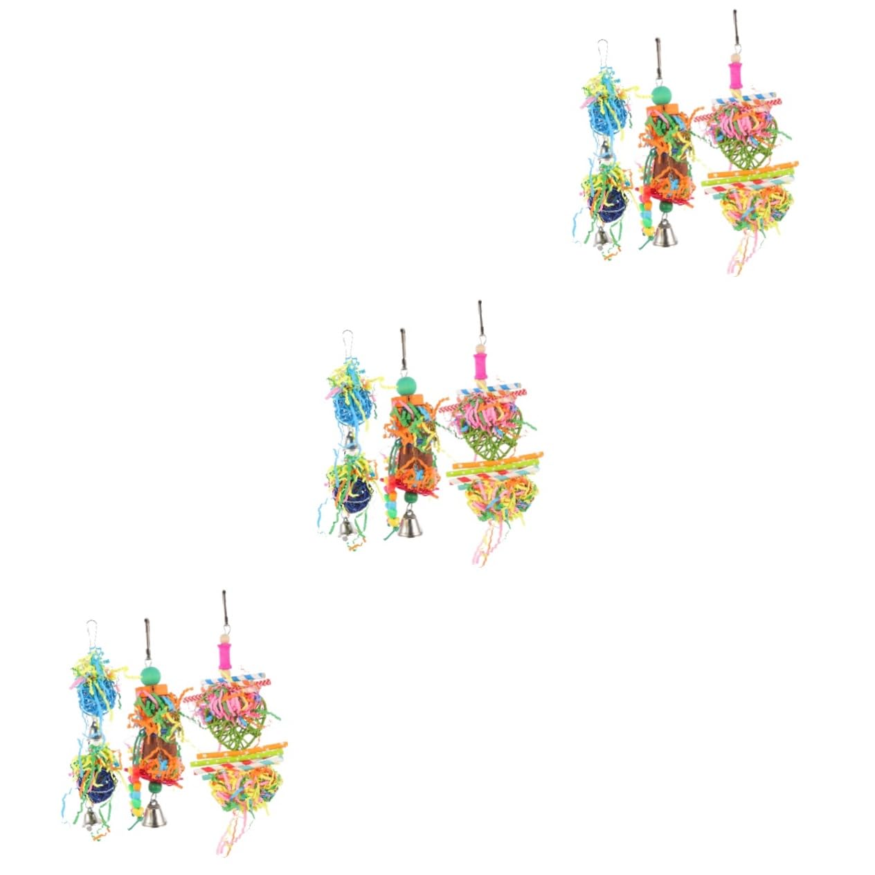minkissy 12 Pcs parrot chew toy bird shredding toys conure toys bird cages for cockatiels pet toy bird shredder toys macaw cage sittich toys bird toys for parrots wooden toy set king