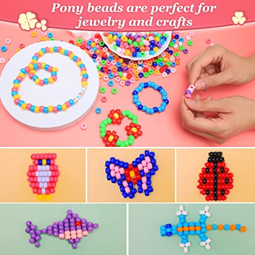 1000+ Pcs Pony Beads, Multi-Colored Bracelet Beads, Beads For Hair Braids, Beads For Crafts, Plastic Beads, Hair Beads For Braids (Medium Pack, Classic)… #TOP2