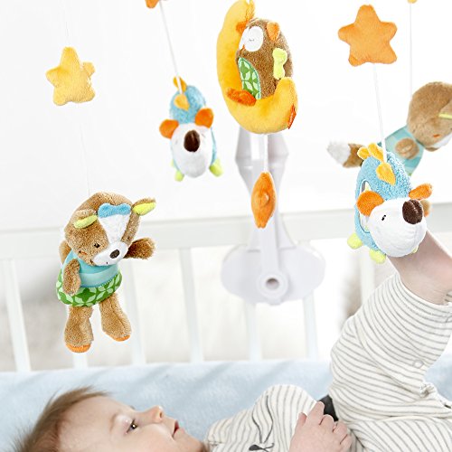 Fehn 71214 Muziek-Mobiel, Speelklok Met Schattige Figuren Om Naar Te Bekijken, Beluisteren En Bewonderen; Voor… - Afbeelding 3