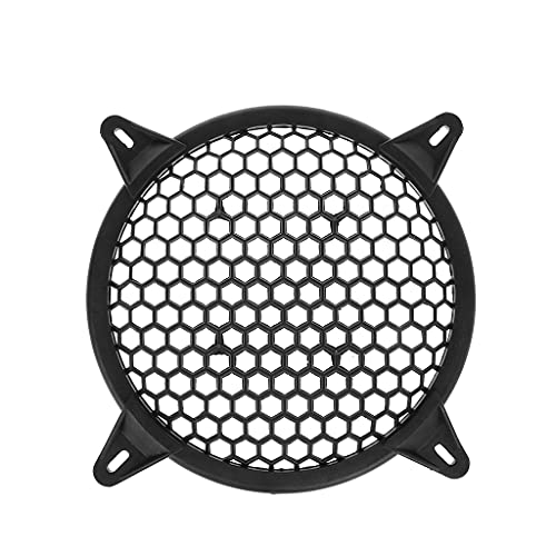 Jesscasday 六角形 自動車 サブウーファー グリル 6インチ 8インチ 10インチ 12インチ 装飾グリル 保護(10インチ)