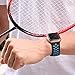 EXCHAR Sport Band Compatible with Apple Watch Band 42mm Series 3/2/1 Breathable Soft Silicone Replacement Wristband Women and Men for iWatch 44mm Series 5/4 Nike+ All Various Styles S/M Black Bule