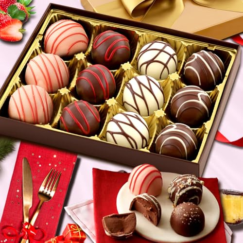 Image of WINNI - Luxury Imported 12 Pcs Truffle Chocolate Gift Pack | Belgian Dark Chocolates Gift | Premium Handmade Chocolates Gift Box For Birthday, Anniversary, Valentine's Day, Couple, Partner, Girls, Boys, Girlfriend, Boyfriend, Student, Kids | Ideal Gift Option | Chocolate Bouquet | Return Gift Hamper