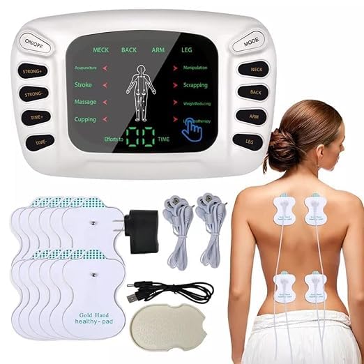Electronic Pulse Body Massager Therapy Stroke Slimming Machine For Pain Relief&Fitness Acupuncture Therapy Machine English Version For Pain Relief&Fitness, White-image-42