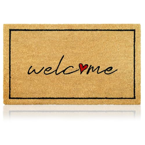 Welcome - 17"x29" - Coir Door Mat with Heavy Duty