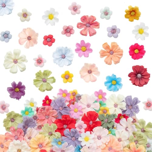 150 Stück Kunstblumen Blumenköpfe Mini