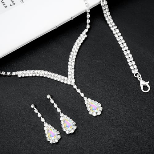 chaoyite Elegant Bridal Wedding Jewelry Set for Brides Bridesmaids by chaoyite - Used condition - Image 3
