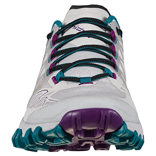 La Sportiva Womens Bushido II GTX Trail Running Shoe, Light Grey/Blueberry, 93