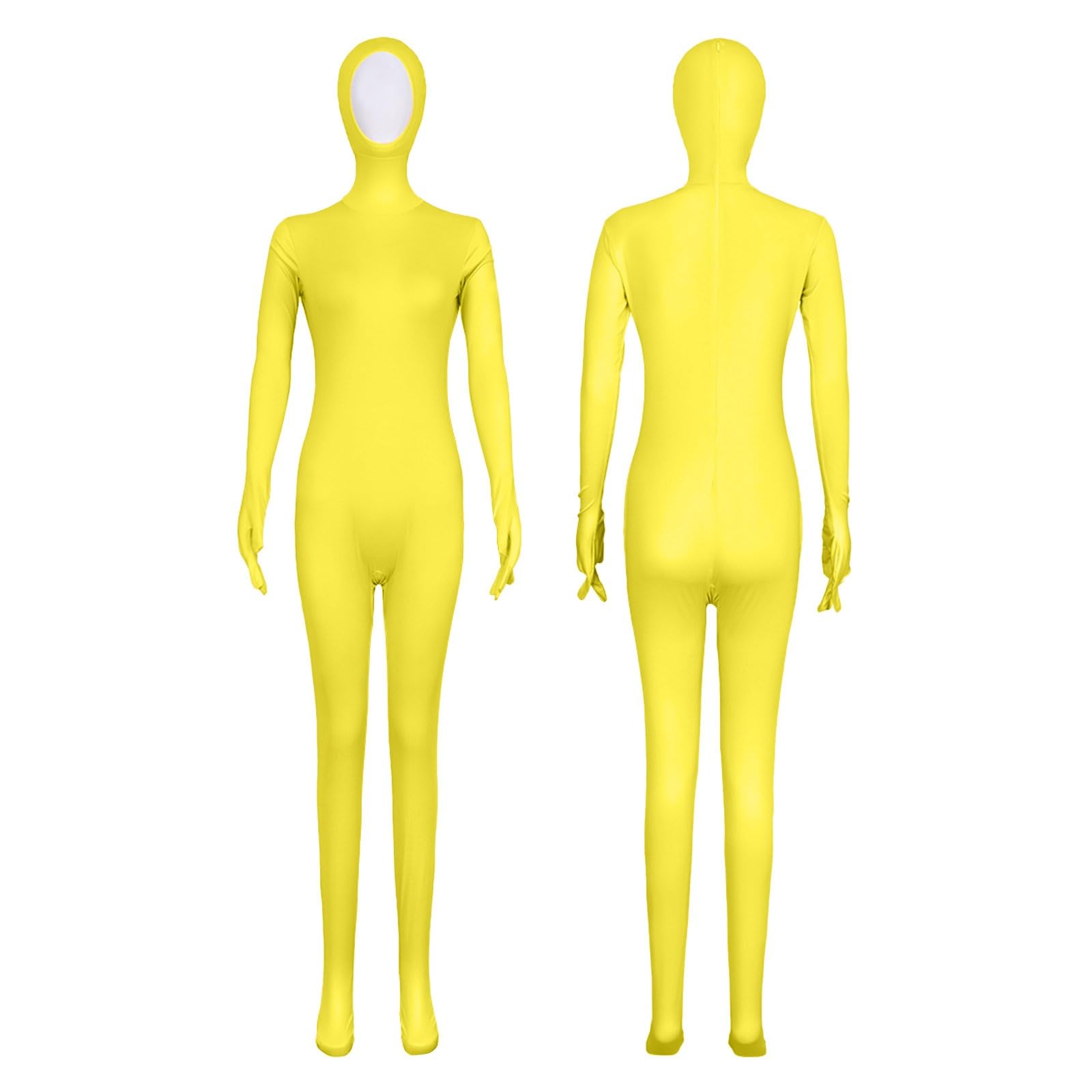 Morph Suits for Adults and Kids Unisex Stealth Suits for Stage Performance and Costume Events Dress Full Body Morph Suits Jumpsuits for Boys Girls Cosplay Costume Orange (1-Yellow, 3-4 Years)