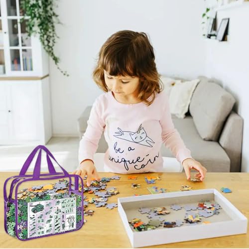 Punklong 8 Pack Clear Toy Storage Bags with Handles and Name Tag,Toy Bag with zip bags for toys,11.8x8.6x3.9 inch for Storage Board Game, Building Blocks, Puzzles - Image 5