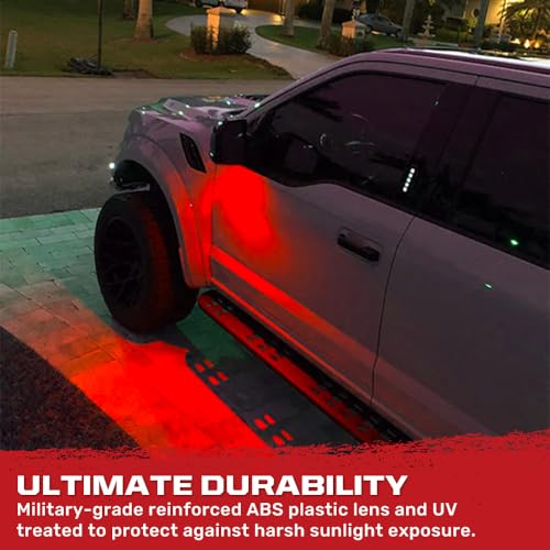 Luces LED para espejos laterales RECON rojas para Ford 2015-2024 miniatura 5