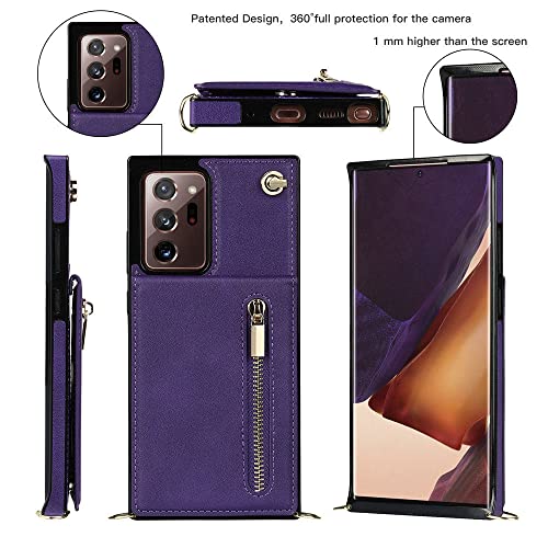 Coque bandoulière Samsung S22 S23 Note 20 Ultra finition ajustée rouge