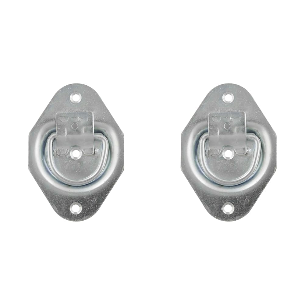 CURT83601 1-3/8 x 1-7/8-Inch Recessed Trailer Rope Ring Tie Down Anchor, 1,200 lbs Capacity (Pack of 2)