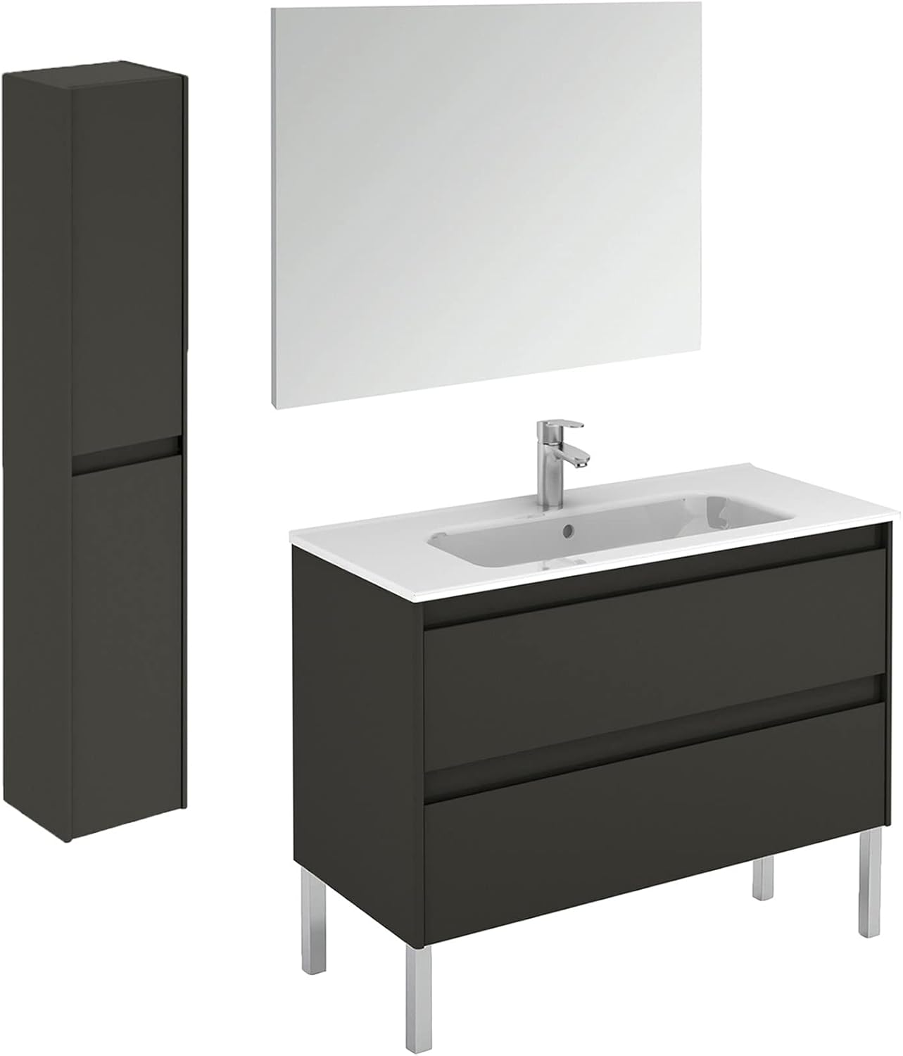 100F Pack 2 NO Ambra Bathroom Vanity, Nordic Oak, 3 Each